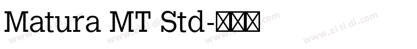 Matura MT Std字体转换